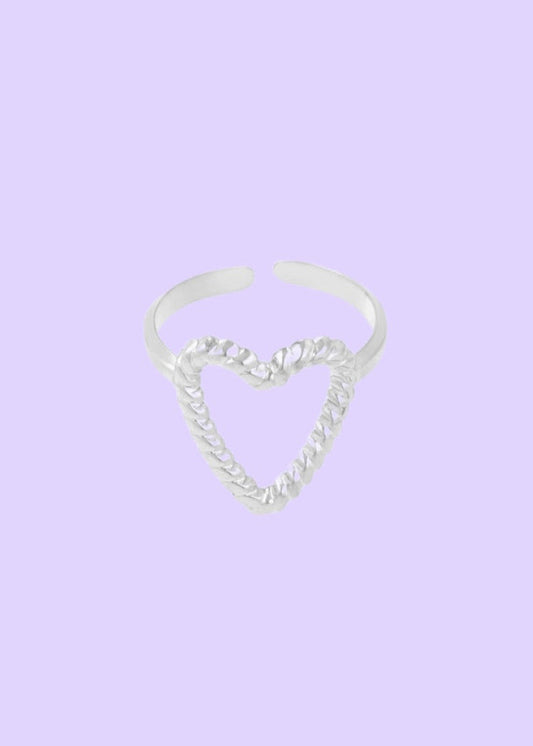 Open heart ring
