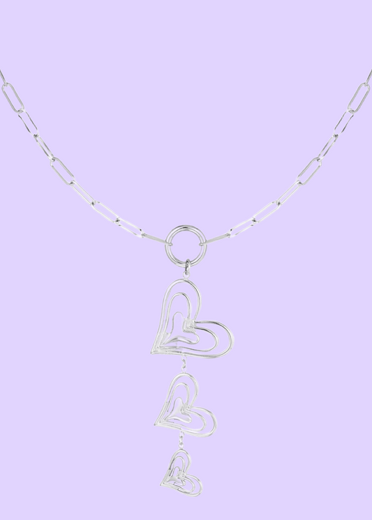 Triple heart ketting