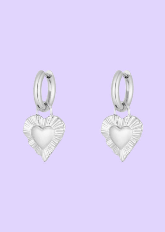 Heart twist oorbellen