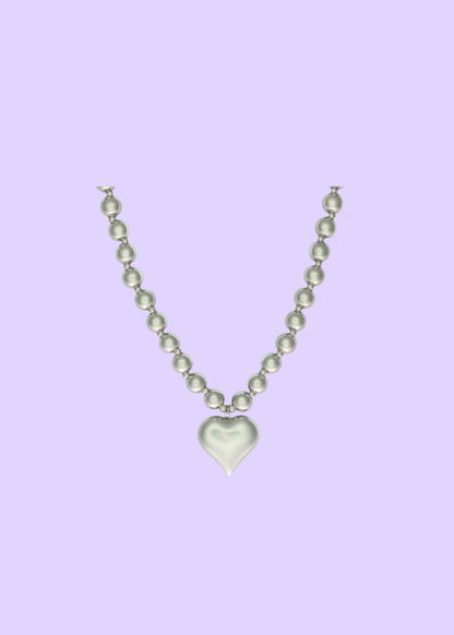 Big heart ketting