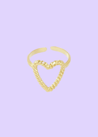 Open heart ring