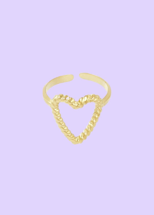 Open heart ring