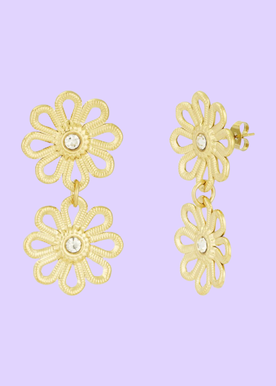 Blossom twin oorbellen
