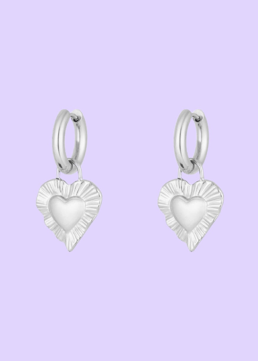 Heart twist oorbellen