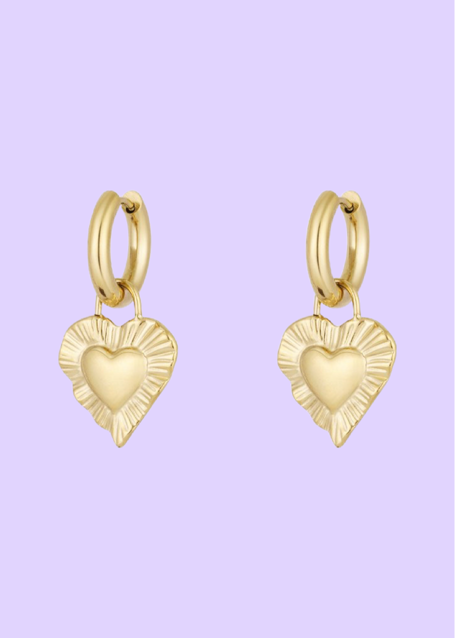 Heart twist oorbellen