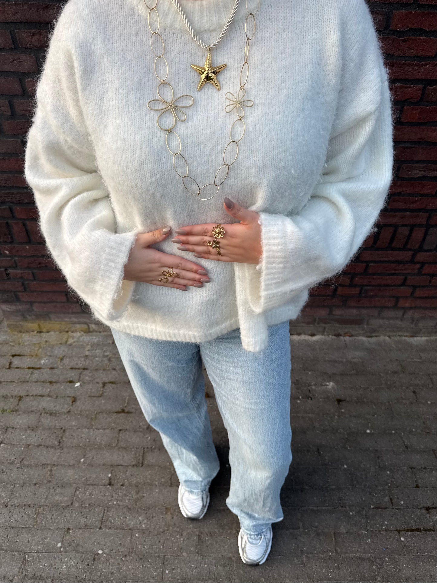 Lange flower ketting